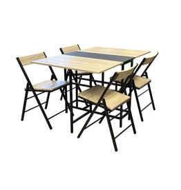 Table à manger Novane + 4 chaises 130x80x75 cm