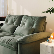 Canapé droit convertible 155 cm - Vert foncé