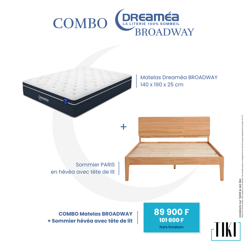 Combo Matelas Dreamea Broadway + Lit Paris
