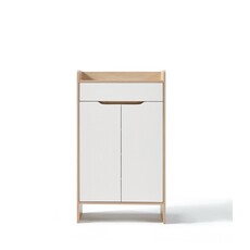 Meuble à chaussures 60 cm - Bois et blanc