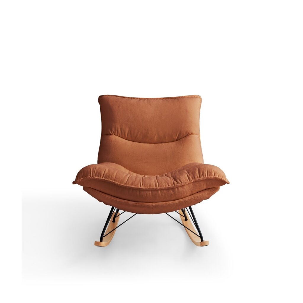Rocking chair en tissu - Rouge