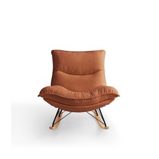 Rocking chair en tissu - Rouge