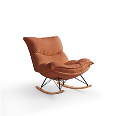 Rocking chair en tissu - Rouge