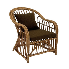 FREESIA - Chaise en rotin naturel avec coussins