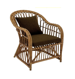 FREESIA - Chaise en rotin naturel avec coussins