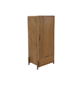 ALESHA - Armoire en teck 1 porte 1 tiroir en 78 x 60 x 195 cm