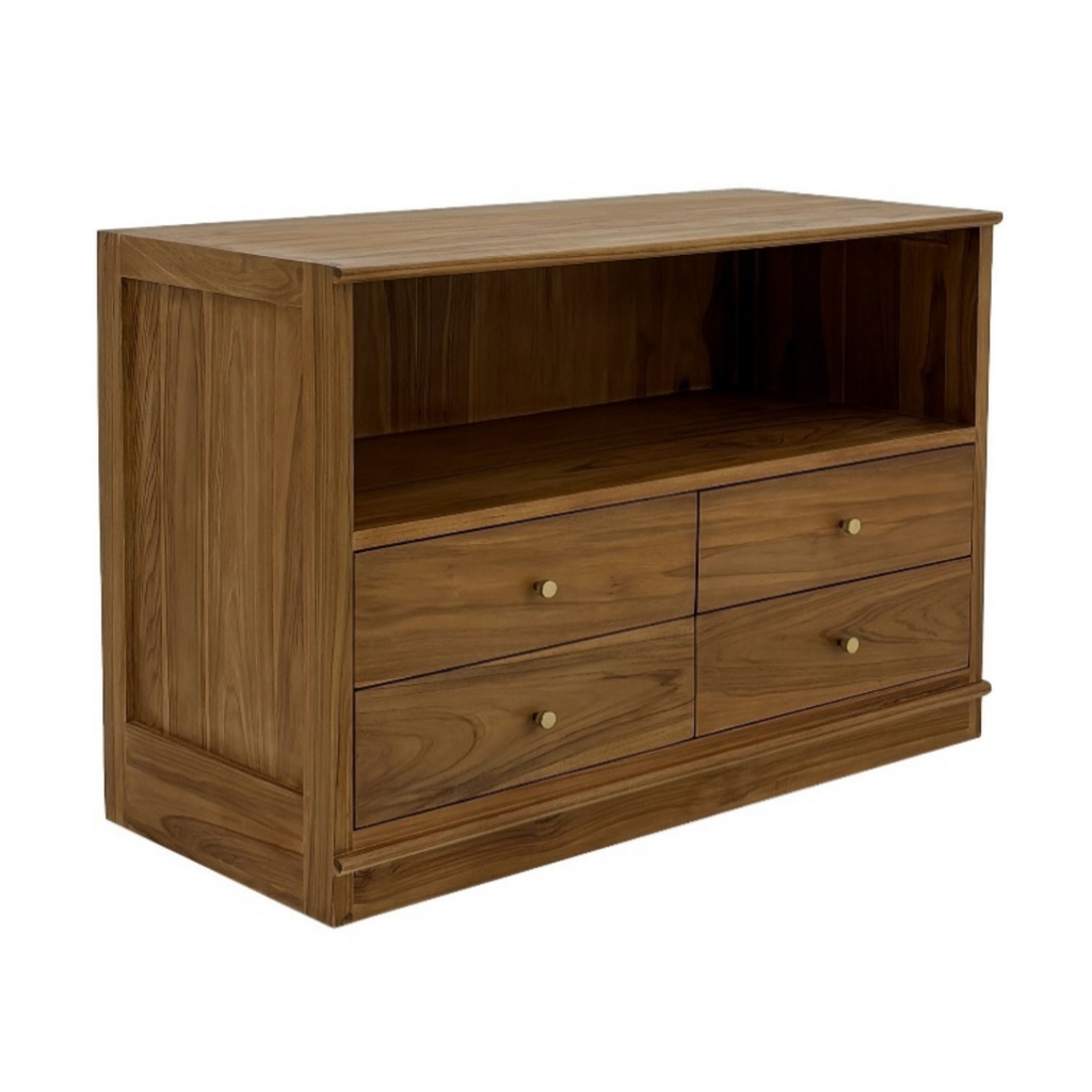 FLEXORA - Commode 4 tiroirs en Mindi 96 x 44 x 71 cm