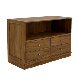 FLEXORA - Commode 4 tiroirs en Mindi 96 x 44 x 71 cm