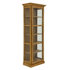 Vitrine en teck 1 porte 70 x 40 x 210 cm