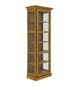 Vitrine en teck 1 porte 70 x 40 x 210 cm