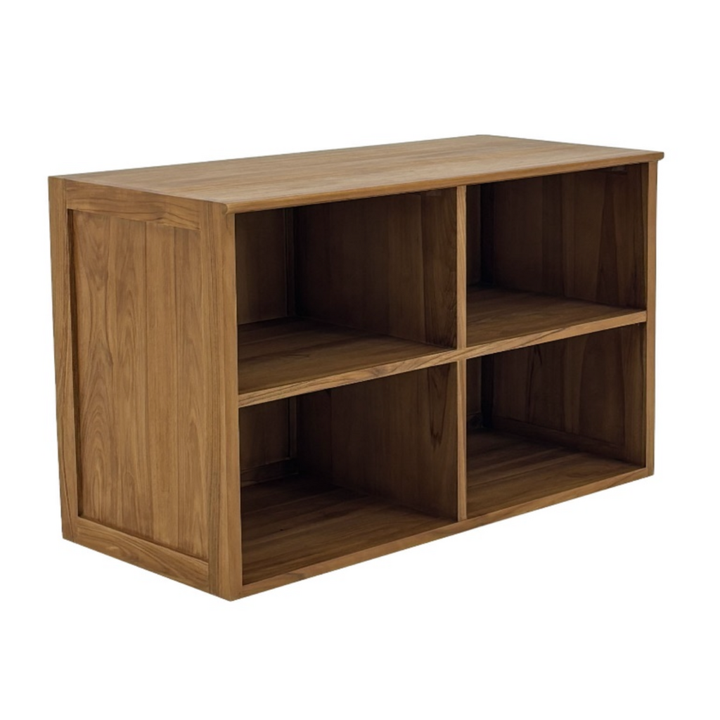 FLEXORA - Étagère en Mindi 4 cases 96 x 44 x 63 cm