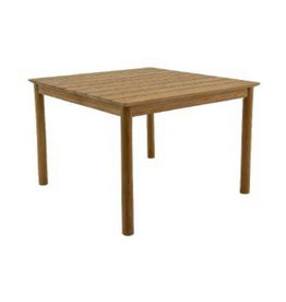 AMANDA - Table carrée en teck premium brut 90 cm