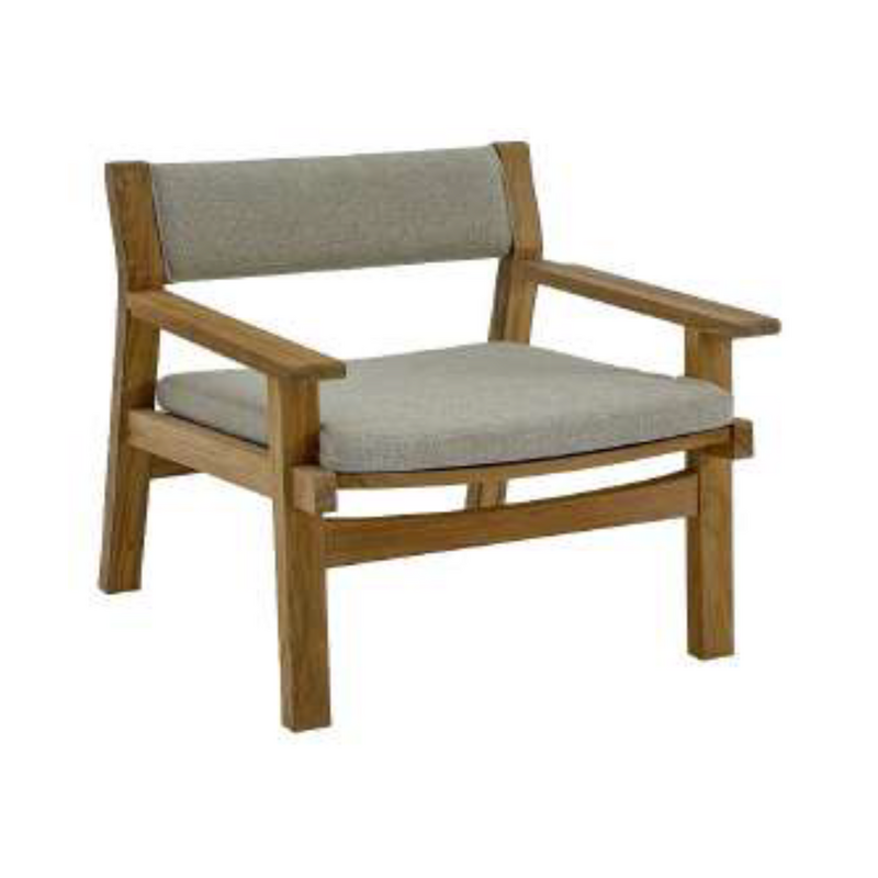 EVITA - Fauteuil en teck premium avec coussins