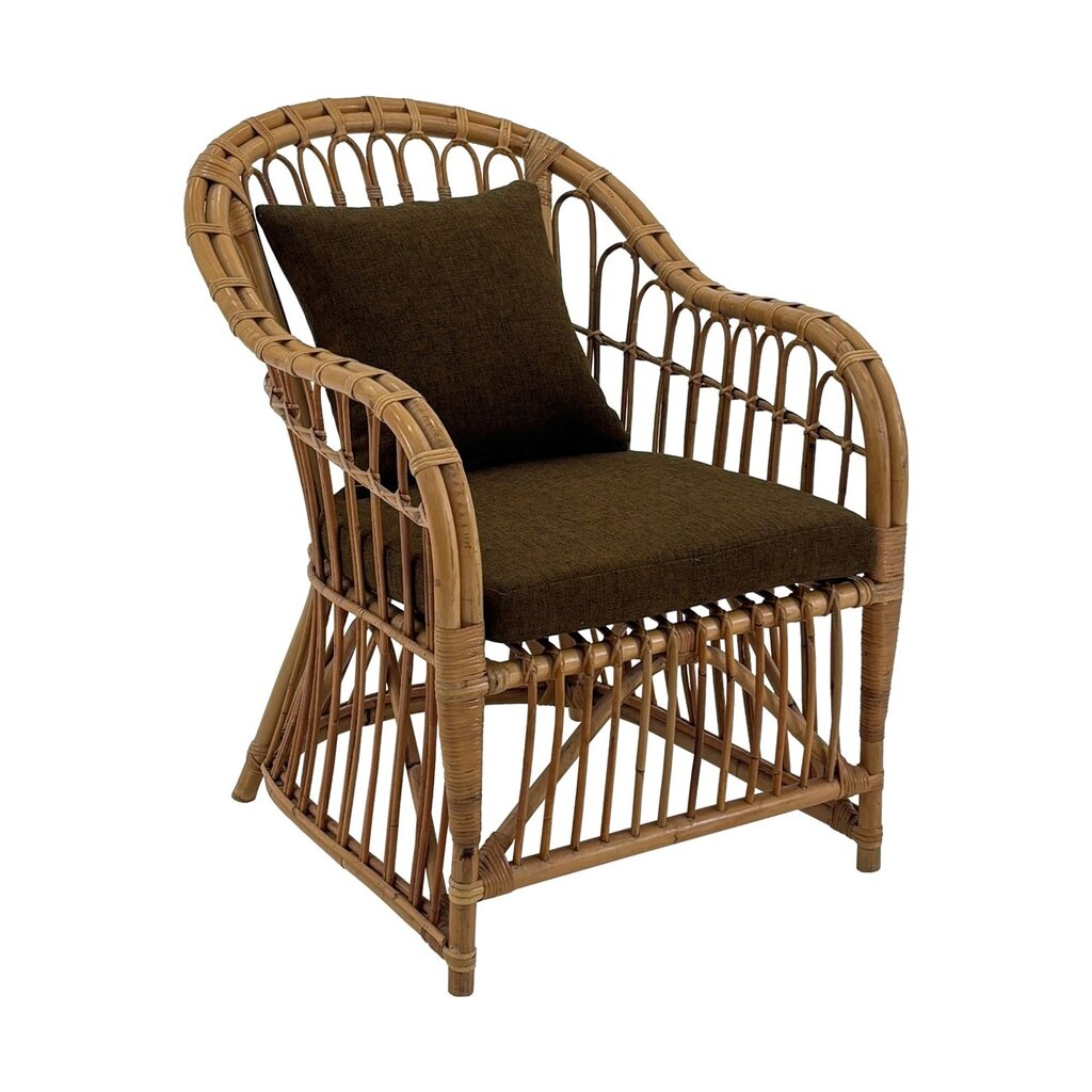 FREESIA - Chaise en rotin naturel avec coussins