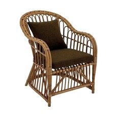 FREESIA - Chaise en rotin naturel avec coussins