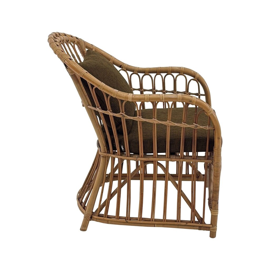 FREESIA - Chaise en rotin naturel avec coussins