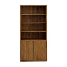 OSLO - Étagère 2 portes en teck 100 cm Brut