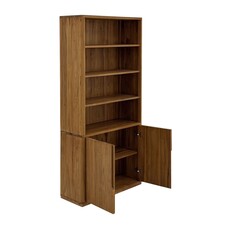 OSLO - Étagère 2 portes en teck 100 cm Brut