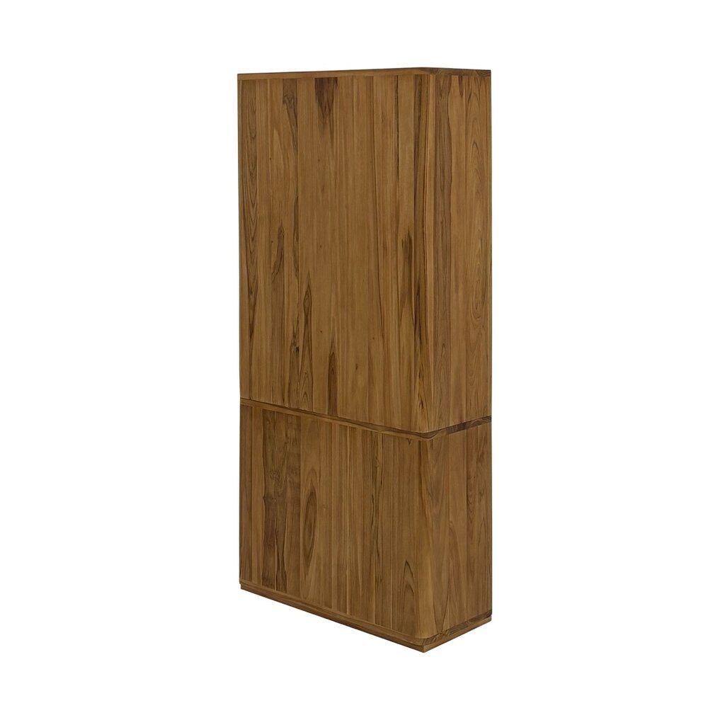 OSLO - Étagère 2 portes en teck 100 cm Brut