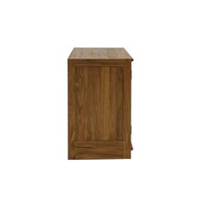 FLEXORA - Vitrine en Mindi 2 portes vitrés 96 x 44 x 71 cm
