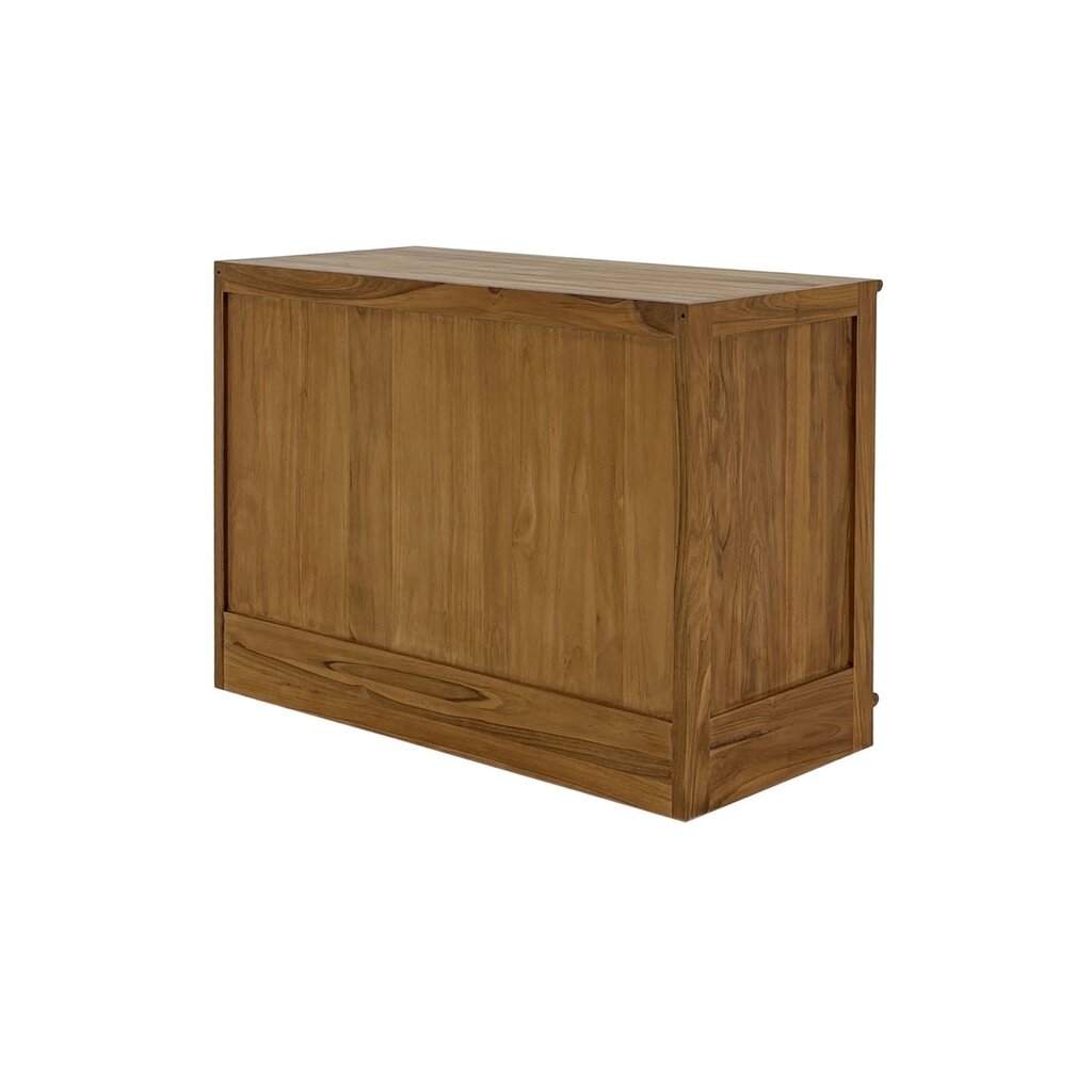 FLEXORA - Vitrine en Mindi 2 portes vitrés 96 x 44 x 71 cm