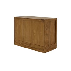 FLEXORA - Vitrine en Mindi 2 portes vitrés 96 x 44 x 71 cm