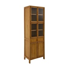 Vaisselier 6 portes 2 tiroirs en Mindi