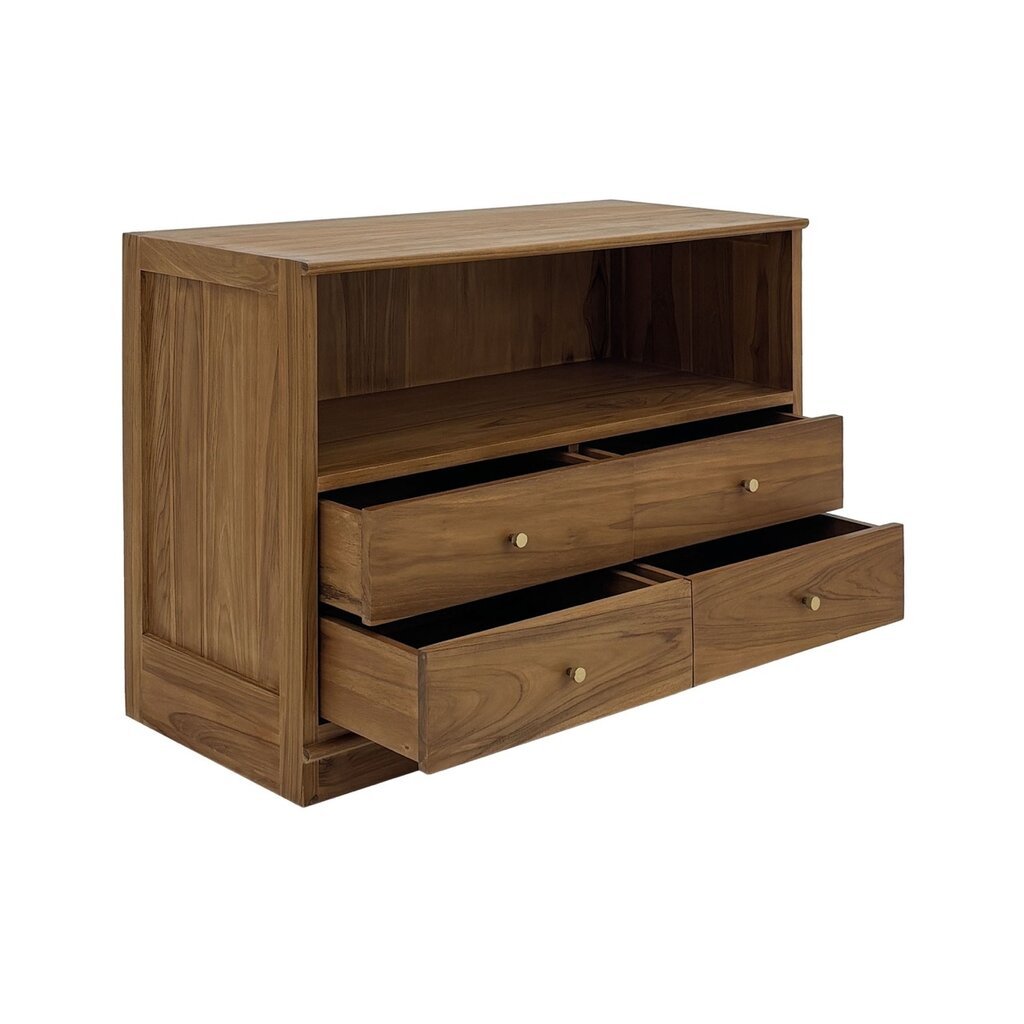 FLEXORA - Commode 4 tiroirs en Mindi 96 x 44 x 71 cm