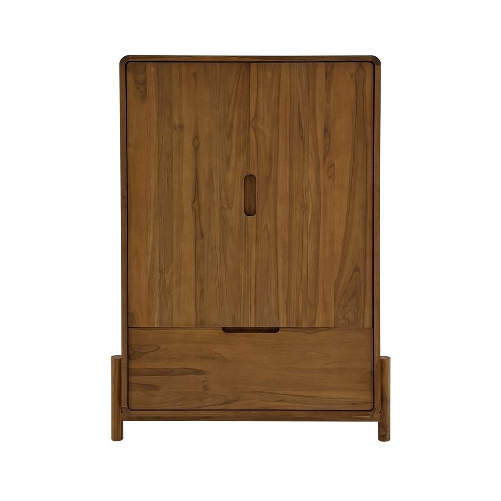 ALESHA - Armoire en teck 2 portes 1 tiroir 98 x 45 x 140 cm