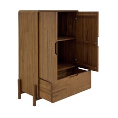 ALESHA - Armoire en teck 2 portes 1 tiroir 98 x 45 x 140 cm