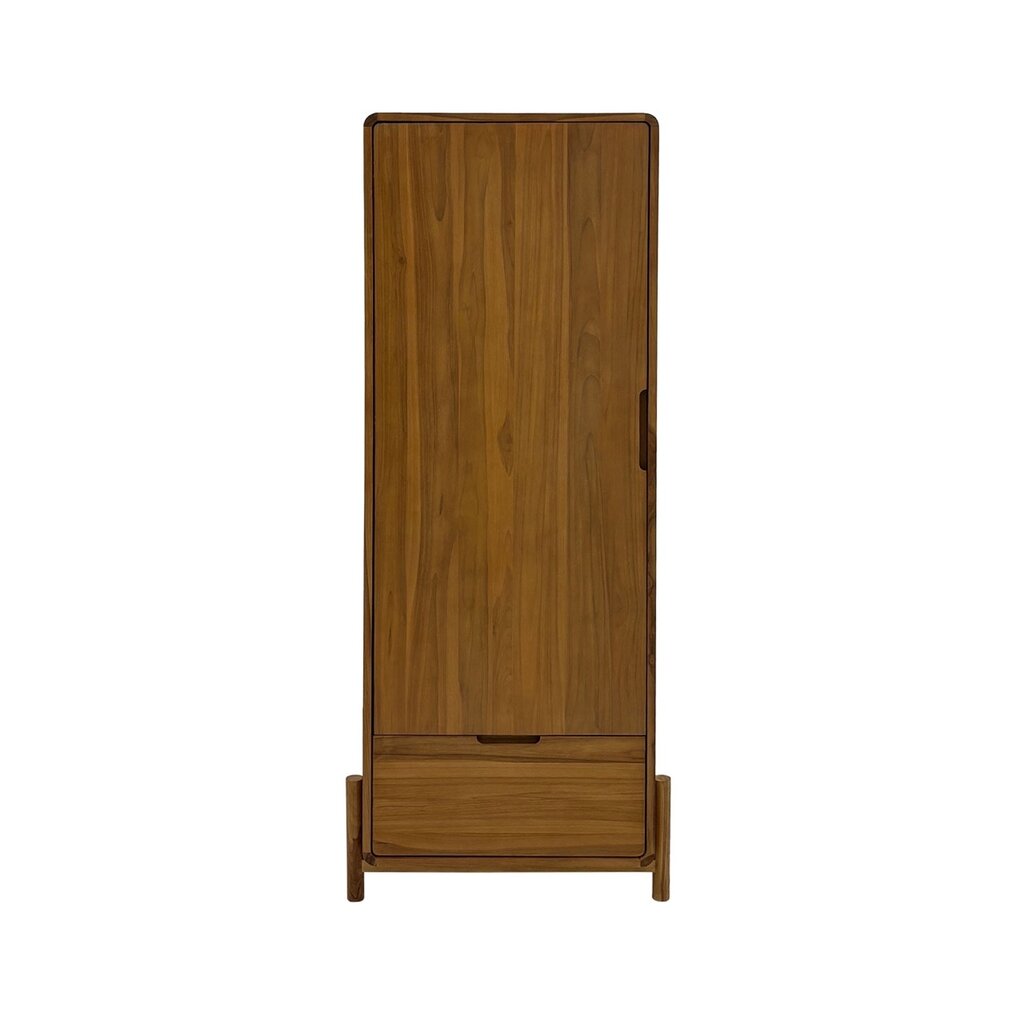 ALESHA - Armoire en teck 1 porte 1 tiroir en 78 x 60 x 195 cm