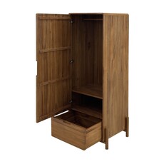 ALESHA - Armoire en teck 1 porte 1 tiroir en 78 x 60 x 195 cm