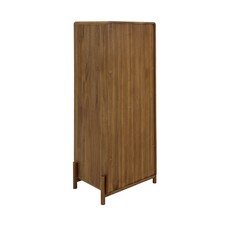 ALESHA - Armoire en teck 1 porte 1 tiroir en 78 x 60 x 195 cm