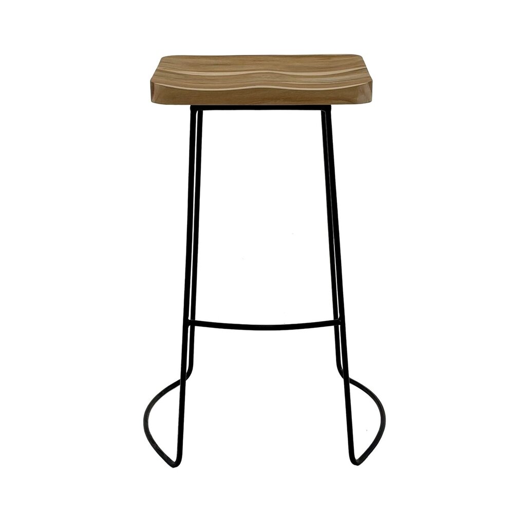 LOKO - Tabouret de bar en teck + métal