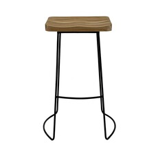 LOKO - Tabouret de bar en teck + métal