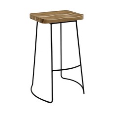 LOKO - Tabouret de bar en teck + métal