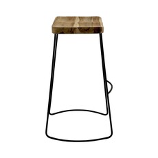 LOKO - Tabouret de bar en teck + métal