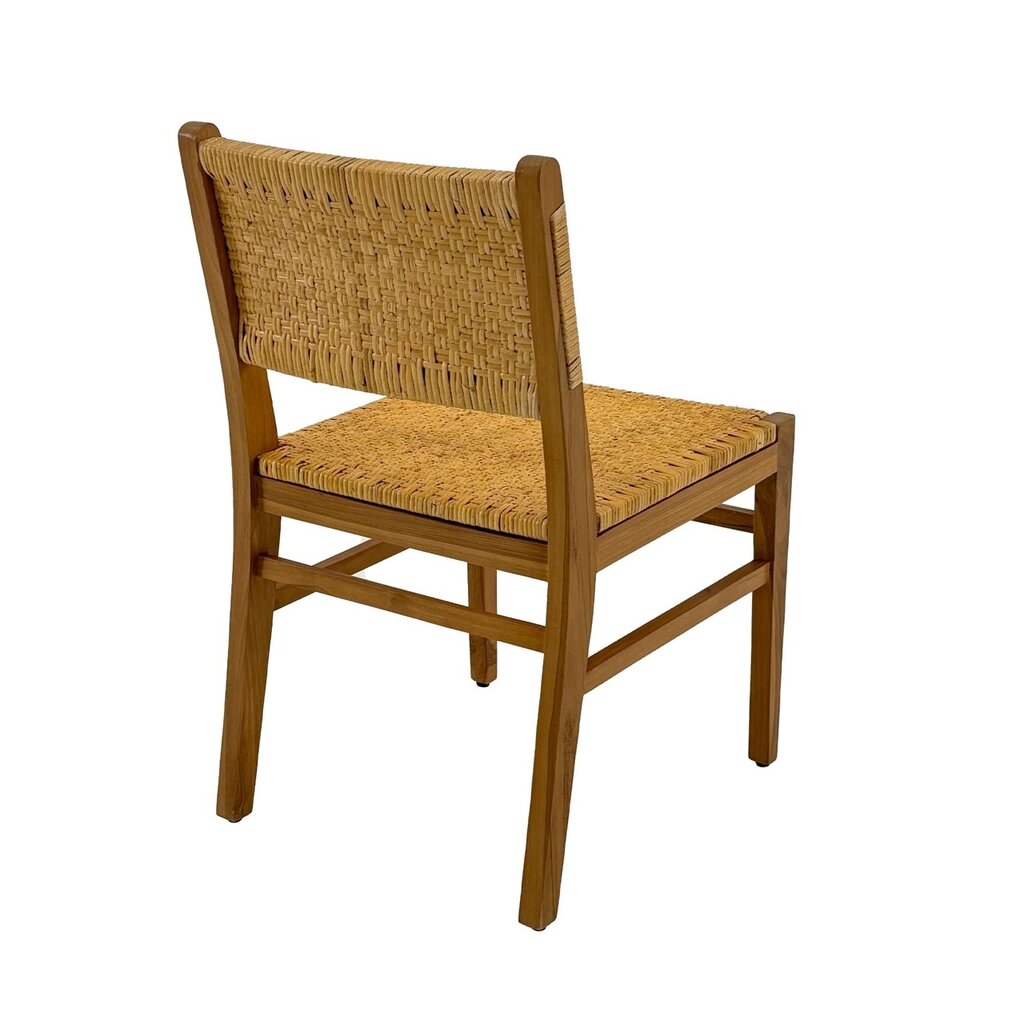 Orlando chaise en teck et rotin