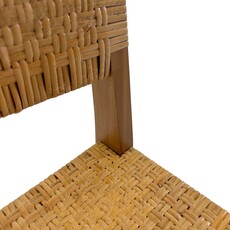 Orlando chaise en teck et rotin