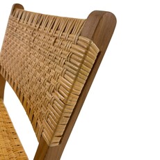 Orlando chaise en teck et rotin