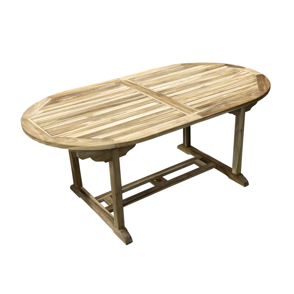 MELBOURNE - Table extensible en teck brut 180/240 x 75 x 100 cm