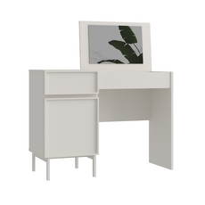 ARINA - Coiffeuse avec miroir 1 porte 1 tiroir