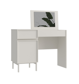 ARINA - Coiffeuse avec miroir 1 porte 1 tiroir