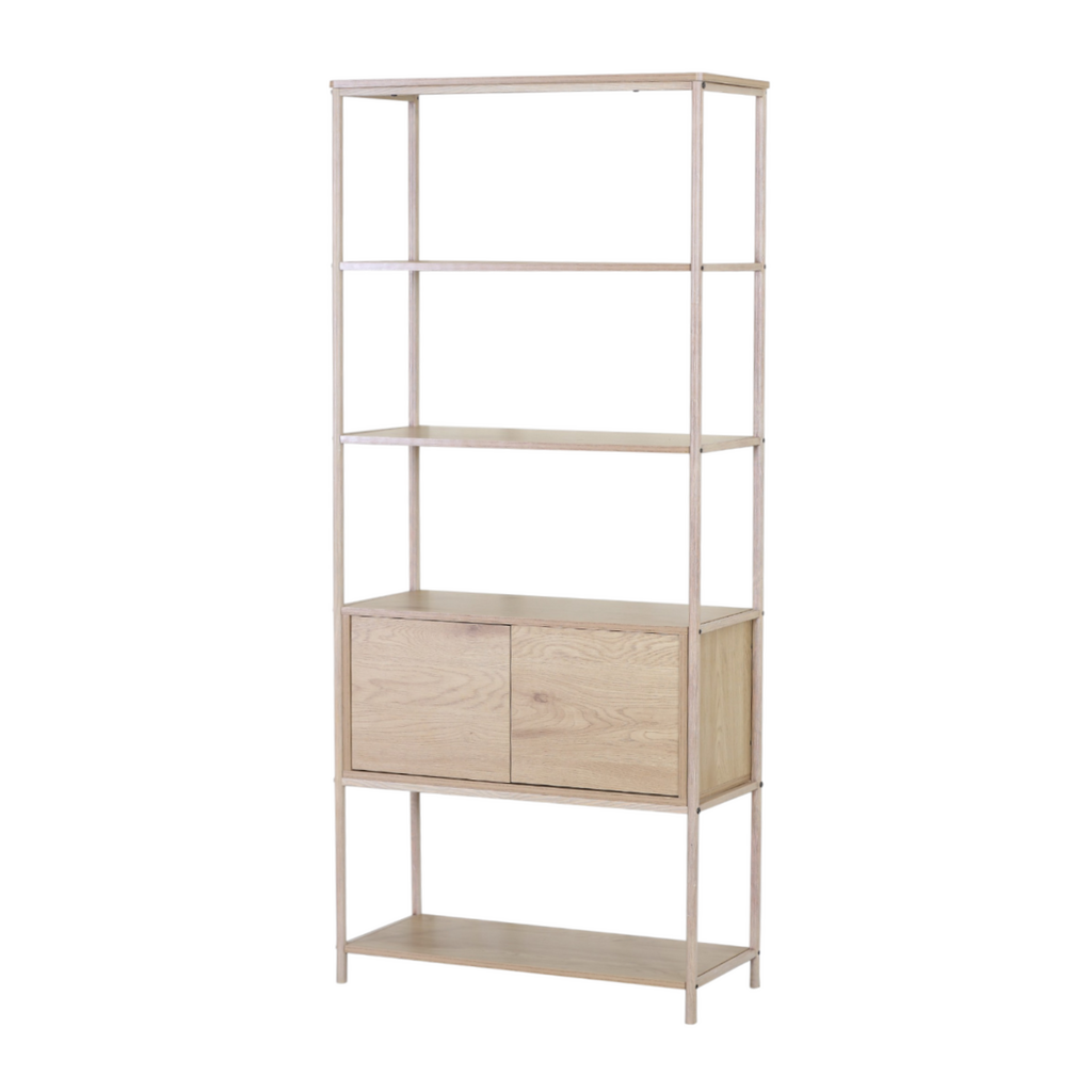 LINEA - Étagère 2 portes 4 cases en 80x180 cm