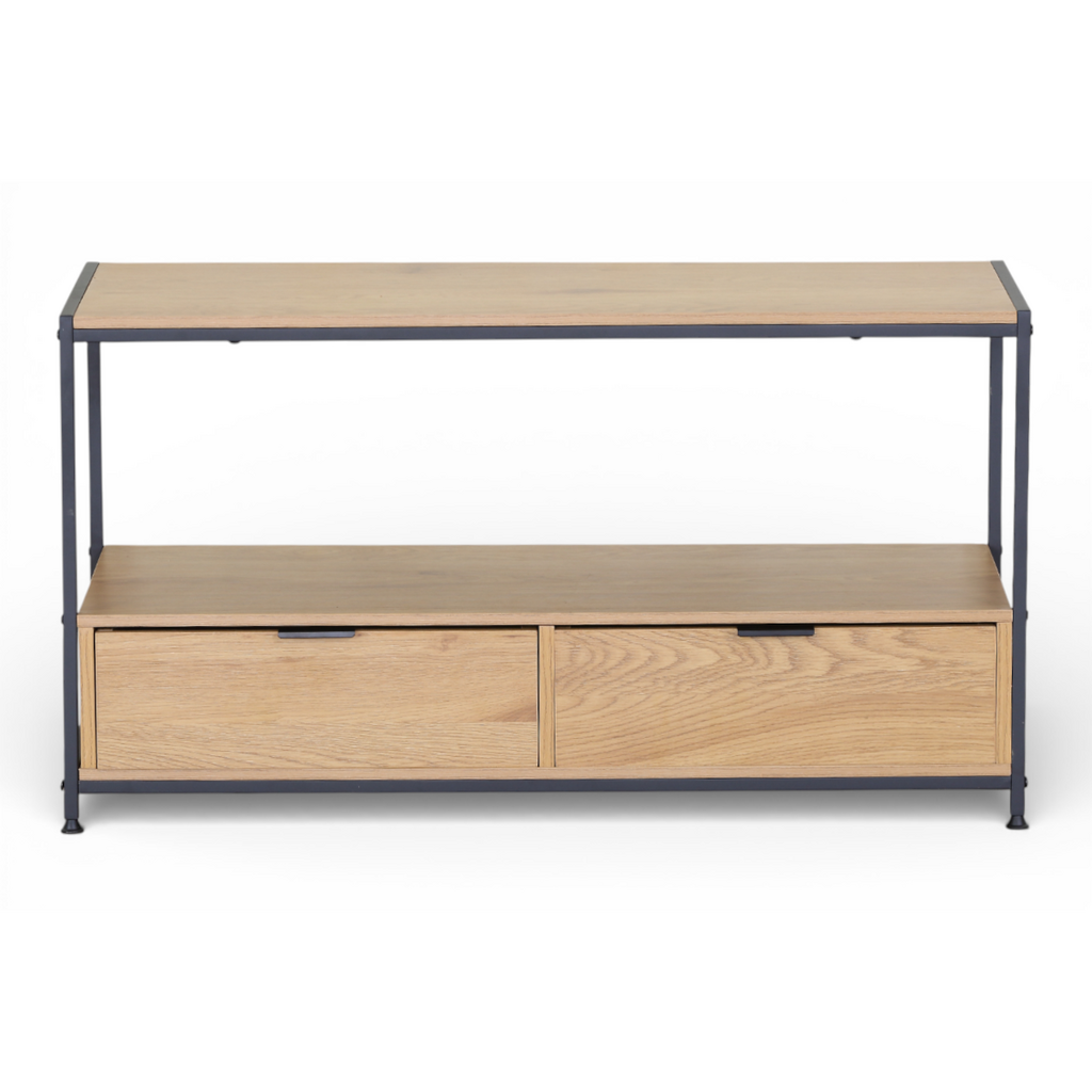 FLOOD - Meuble TV 2 tiroirs 100x55 cm