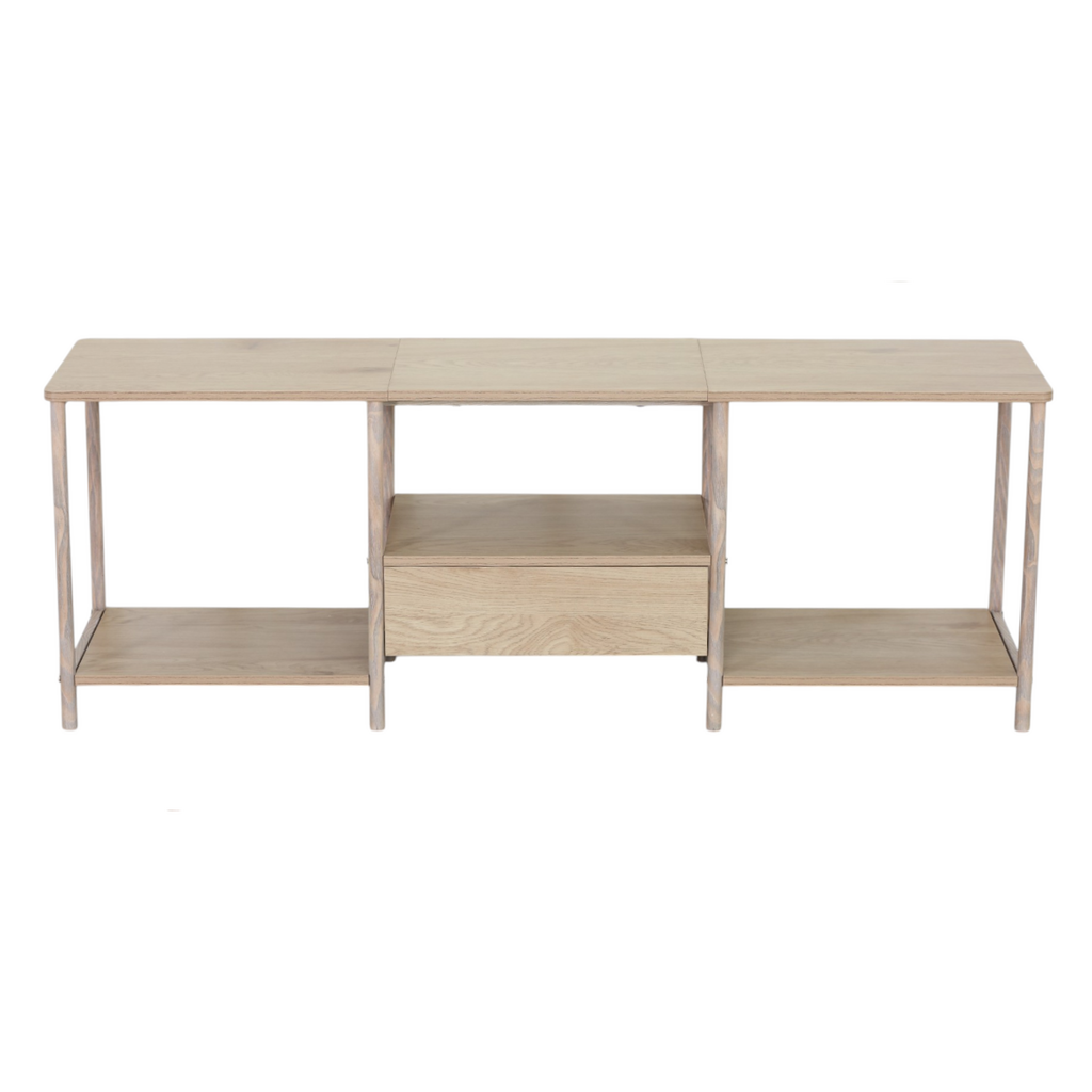 LINEA - Meuble TV 3 cases 1 tiroir 140x50 cm