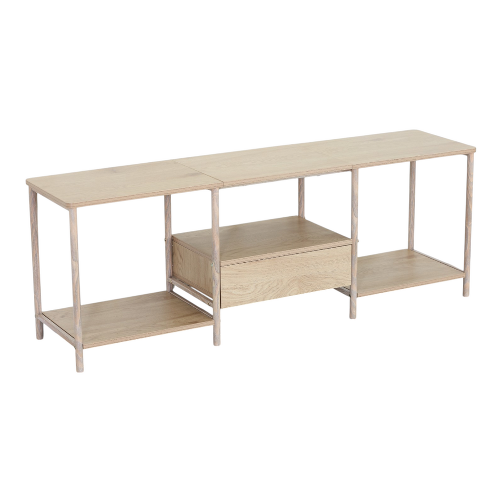 LINEA - Meuble TV 3 cases 1 tiroir 140x50 cm