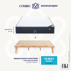 Combo Matelas Monarque Grand Confort Hotel 31 cm + Lit Patagonia