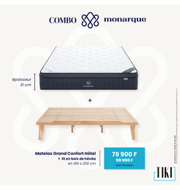 Combo Matelas Monarque Grand Confort Hotel 31 cm + Lit Patagonia