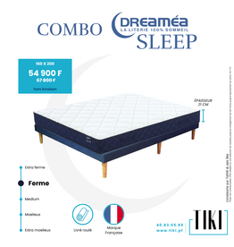 Combo Matelas SLEEP  + Sommier 10 Cm 160x200 Cm